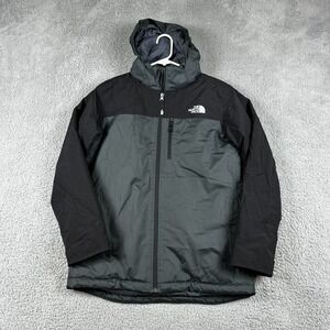 The North Face Snowquest Plus Insulated Jacket Youth XL Black Grey DryVent Zip